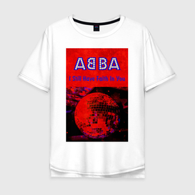 Мужская футболка хлопок Oversize с принтом ABBA I still have Faith in you в Петрозаводске, 100% хлопок | свободный крой, круглый ворот, “спинка” длиннее передней части | abba | абба | альбом | возвращение | группа | легенда | музыка | поп | электроника