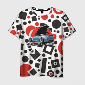Мужская футболка 3D с принтом Японские Монстры , 100% полиэфир | прямой крой, круглый вырез горловины, длина до линии бедер | car | авто | авто 90х | автомобили | в топе | в тренде | круто | монстры | тачки | топ принтов | япония | японский