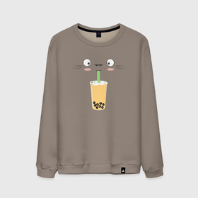 Мужской свитшот хлопок с принтом Totoro Drink в Екатеринбурге, 100% хлопок |  | ghibli | japan | nature | neigbor | neighbour | totoro | анимация | аниме | гибли | друг | животные | лес | милый | мир | миядзаки | мой сосед тоторо | мульт | мультфильм | природа | сок | сосед | сусуватари | тоторо | хаяо