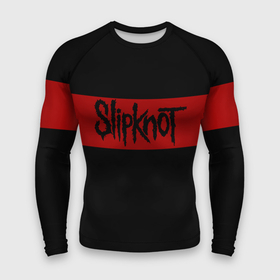 Мужской рашгард 3D с принтом Полосатый Slipknot в Новосибирске,  |  | slipknot | лого | музыка | полоса | рок | текст