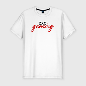 Мужская футболка хлопок Slim с принтом ZXC gaming , 92% хлопок, 8% лайкра | приталенный силуэт, круглый вырез ворота, длина до линии бедра, короткий рукав | 1 x 1 | 1x1 | dead inside | dota 2 | dota2 | zxc | бой | деад инсайд | дота | дота 2