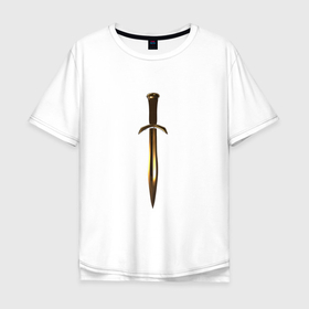 Мужская футболка хлопок Oversize с принтом Кинжал , 100% хлопок | свободный крой, круглый ворот, “спинка” длиннее передней части | кинжал | кинжалы | клинки | клинок | меч | мечи | нож | ножи | оружие