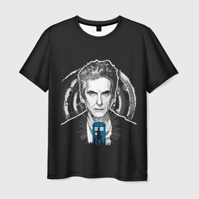 Мужская футболка 3D с принтом Питер Капальди в Екатеринбурге, 100% полиэфир | прямой крой, круглый вырез горловины, длина до линии бедер | doctor who | serial | доктор кто | путешествия во времени | сериал | сериалы | фантастика