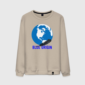 Мужской свитшот хлопок с принтом Blue Origin в Тюмени, 100% хлопок |  | astronautics | blue origin | space | usa | америка | блу оригин | блу ориджин | космическая компания | космические полеты | космонавтика | космос | полеты | про космос | сша