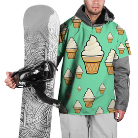 Накидка на куртку 3D с принтом Мороженое - Ice Cream Party в Санкт-Петербурге, 100% полиэстер |  | Тематика изображения на принте: ice cream party | вкуснотень | еда | мороженое | стаканчик