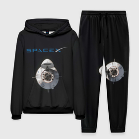 Мужской костюм 3D (с толстовкой) с принтом SpaceX Dragon 2 ,  |  | Тематика изображения на принте: rocket | ship | space | spaceship | spacex | икс | корабль | космический | космос | ракета | спейс