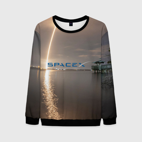 Мужской свитшот 3D с принтом SpaceX Dragon 2 в Курске, 100% полиэстер с мягким внутренним слоем | круглый вырез горловины, мягкая резинка на манжетах и поясе, свободная посадка по фигуре | crew | dragon | falcon 9 | rocket | ship | space | spaceship | spacex | икс | корабль | космический | космос | ракета | спейс