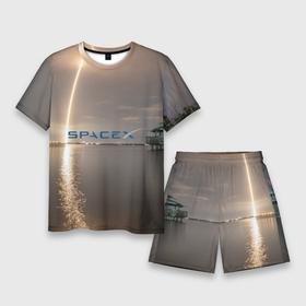 Мужской костюм с шортами 3D с принтом SpaceX Dragon 2 в Кировске,  |  | Тематика изображения на принте: crew | dragon | falcon 9 | rocket | ship | space | spaceship | spacex | икс | корабль | космический | космос | ракета | спейс