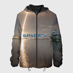 Мужская куртка 3D с принтом SpaceX Dragon 2 в Санкт-Петербурге, ткань верха — 100% полиэстер, подклад — флис | прямой крой, подол и капюшон оформлены резинкой с фиксаторами, два кармана без застежек по бокам, один большой потайной карман на груди. Карман на груди застегивается на липучку | Тематика изображения на принте: crew | dragon | falcon 9 | rocket | ship | space | spaceship | spacex | икс | корабль | космический | космос | ракета | спейс