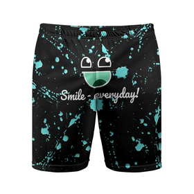 Мужские шорты спортивные с принтом Smile Evereday - Улыбайся ! в Белгороде,  |  | кислота | подарок | пятна | смайл | улыбка