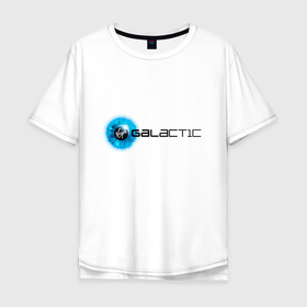 Мужская футболка хлопок Oversize с принтом Virgin Galactic logo в Петрозаводске, 100% хлопок | свободный крой, круглый ворот, “спинка” длиннее передней части | logo | вирджин галактик | космос