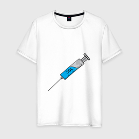 Мужская футболка хлопок с принтом SQL Injection инъекция  в Курске, 100% хлопок | прямой крой, круглый вырез горловины, длина до линии бедер, слегка спущенное плечо. | injection | sql | инъекция | эс кью эль