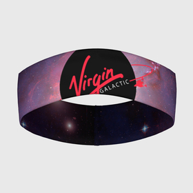 Повязка на голову 3D с принтом Virgin Galactic космос в Курске,  |  | вирджин галактик | космос | лого