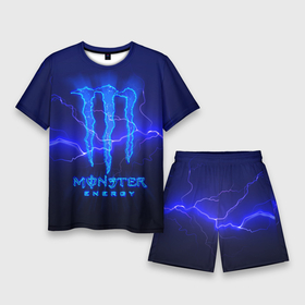 Мужской костюм с шортами 3D с принтом MONSTER ENERGY МОЛНИЯ в Белгороде,  |  | monster | monster energy | монстер | монстер енерджи | монстер енэрджи | монстер энерджи | энергетик | энергетический напиток