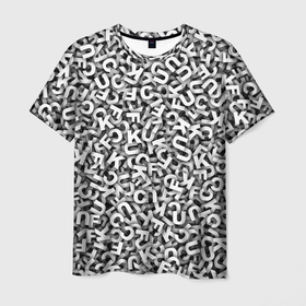 Мужская футболка 3D с принтом Буквы UKFC в Кировске, 100% полиэфир | прямой крой, круглый вырез горловины, длина до линии бедер | Тематика изображения на принте: kfc | ufc | алфавит | паттерн | узор