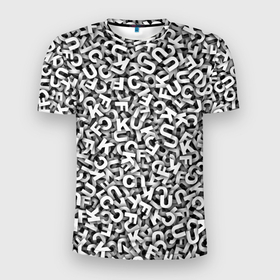 Мужская футболка 3D спортивная с принтом Буквы UKFC в Тюмени, 100% полиэстер с улучшенными характеристиками | приталенный силуэт, круглая горловина, широкие плечи, сужается к линии бедра | kfc | ufc | алфавит | паттерн | узор