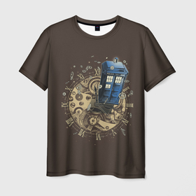 Мужская футболка 3D с принтом Tie to Tardis в Санкт-Петербурге, 100% полиэфир | прямой крой, круглый вырез горловины, длина до линии бедер | doctor who | serial | доктор кто | путешествия во времени | сериал | сериалы | фантастика