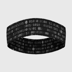 Повязка на голову 3D с принтом Бинарный код в Санкт-Петербурге,  |  | matrix | бинарный код | единица | единицы | матрица | нули | нули и единицы | нуль