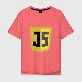 Мужская футболка хлопок Oversize с принтом JS5 в Новосибирске, 100% хлопок | свободный крой, круглый ворот, “спинка” длиннее передней части | java script | javascript | js | js5 | айтишник | вебразработка | джава скрипт | джаваскрипт | программист | ява скрипт | яваскрипт | язык программирования