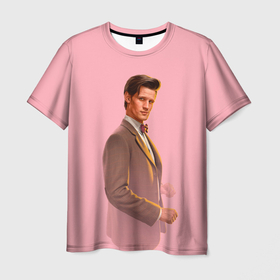 Мужская футболка 3D с принтом Доктор Мэтт в Кировске, 100% полиэфир | прямой крой, круглый вырез горловины, длина до линии бедер | doctor who | serial | доктор кто | путешествия во времени | сериал | сериалы | фантастика