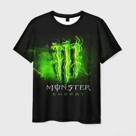 Мужская футболка 3D с принтом MONSTER ENERGY NEON | НЕОН в Кировске, 100% полиэфир | прямой крой, круглый вырез горловины, длина до линии бедер | monster | monster energy | монстер | монстер енерджи | монстер енэрджи | монстер энерджи | неон | энергетик | энергетический напиток