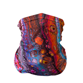 Бандана-труба 3D с принтом Брызги на камнях в Петрозаводске, 100% полиэстер, ткань с особыми свойствами — Activecool | плотность 150‒180 г/м2; хорошо тянется, но сохраняет форму | арт | искусство | красочность | психоделика | цвет
