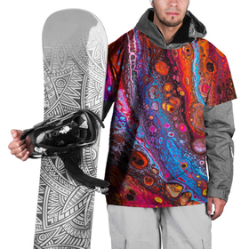 Накидка на куртку 3D с принтом Брызги на камнях в Курске, 100% полиэстер |  | Тематика изображения на принте: арт | искусство | красочность | психоделика | цвет