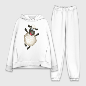 Женский костюм хлопок Oversize с принтом Милая овечка в Кировске,  |  | барашек | животные | милая овца | овечка | овца