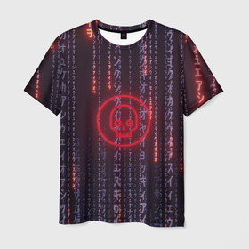 Мужская футболка 3D с принтом Dead Matrix в Белгороде, 100% полиэфир | прямой крой, круглый вырез горловины, длина до линии бедер | другая реальность | матрица | фильмы | череп