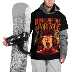 Накидка на куртку 3D с принтом Bring Me the Horizon в Курске, 100% полиэстер |  | Тематика изображения на принте: bmth | bring me the horizon | horizon | группы | музыка | рок