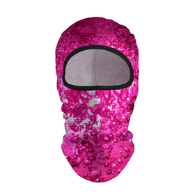 Балаклава 3D с принтом Розовые Пузырьки в Екатеринбурге, 100% полиэстер, ткань с особыми свойствами — Activecool | плотность 150–180 г/м2; хорошо тянется, но при этом сохраняет форму. Закрывает шею, вокруг отверстия для глаз кайма. Единый размер | абстрактный розовый | неоновый розовый | розовая вода | розовый мир