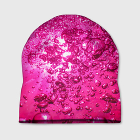 Шапка 3D с принтом Розовые Пузырьки в Новосибирске, 100% полиэстер | универсальный размер, печать по всей поверхности изделия | абстрактный розовый | неоновый розовый | розовая вода | розовый мир