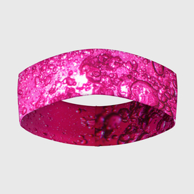 Повязка на голову 3D с принтом Розовые Пузырьки в Кировске,  |  | Тематика изображения на принте: абстрактный розовый | неоновый розовый | розовая вода | розовый мир