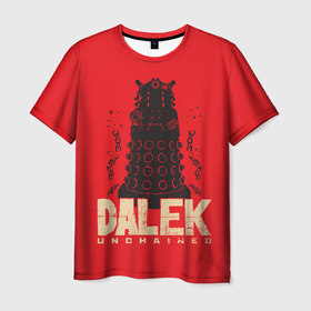 Мужская футболка 3D с принтом Dalek в Кировске, 100% полиэфир | прямой крой, круглый вырез горловины, длина до линии бедер | doctor who | serial | доктор кто | путешествия во времени | сериал | сериалы | фантастика
