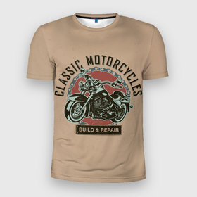 Мужская футболка 3D спортивная с принтом Классические мотоцклы в Тюмени, 100% полиэстер с улучшенными характеристиками | приталенный силуэт, круглая горловина, широкие плечи, сужается к линии бедра | Тематика изображения на принте: moto | motorcycle | мопеды | мото | мотоцикл | мотоциклист | мотоциклисту | мотоциклисты | мотоцыклы