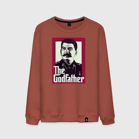 Мужской свитшот хлопок с принтом Сталин в Петрозаводске, 100% хлопок |  | godfather | вождь | коммунизм | крестный отец | социализм | ссср