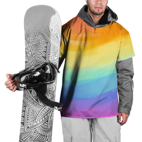 Накидка на куртку 3D с принтом РАДУЖНЫЕ ВОЛНЫ | RAINBOW WAVES (Z) в Кировске, 100% полиэстер |  | color | paint | rainbow | rainbow waves | waves | волны | краска | радуга | радужная | радужные волны | цветная | яркая