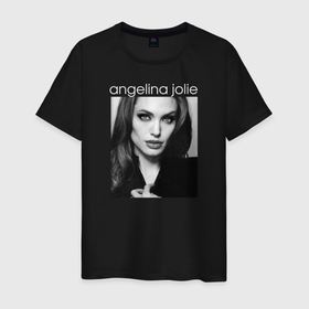 Мужская футболка хлопок с принтом Анджелина Джоли , 100% хлопок | прямой крой, круглый вырез горловины, длина до линии бедер, слегка спущенное плечо. | angelina jolie | актриса | анджелина джоли | кинорежиссёр | продюсер | сценаристка | телеведущая | фотомодель