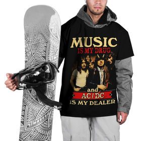 Накидка на куртку 3D с принтом MUSYC IS MY DRUG and AC/DC IS MY DEALER в Тюмени, 100% полиэстер |  | ac dc | acdc | acdc ас дс | angus | back in black | highway to hell | mckinnon | you | австралийская | ангус янг | ас дс | асдс | блюз | в форме | гитара | группа | крис слэйд | метал | молния | музыка | певец | рок | рок н ролл | стиви янг
