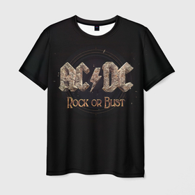 Мужская футболка 3D с принтом AC/DC Rock or Bust в Екатеринбурге, 100% полиэфир | прямой крой, круглый вырез горловины, длина до линии бедер | ac dc | acdc | acdc ас дс | angus young | back in black | highway to hell | mckinno | австралийская | ангус янг | ас дс | асдс | блюз | в форме | гитара | группа | крис слэйд | метал | молния | музыка | певец | рок | рок н ролл | стиви янг