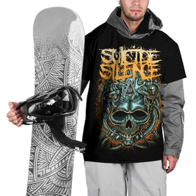 Накидка на куртку 3D с принтом Suicide Silence в Новосибирске, 100% полиэстер |  | metal | suicide silence | грув метал | группы | дэткор | метал | музыка | ню метал | рок