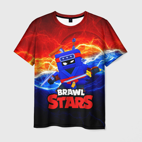 Мужская футболка 3D с принтом ЭШ НИНДЗЯ Ash Brawl Stars в Белгороде, 100% полиэфир | прямой крой, круглый вырез горловины, длина до линии бедер | Тематика изображения на принте: ash | brawl | brawl stars | brawlstars | brawl_stars | аш | бравл | бравлстарс | эш