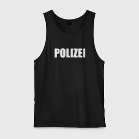 Мужская майка хлопок с принтом POLIZEI Полиция Надпись Белая в Белгороде, 100% хлопок |  | germany | германия | копы | милиция | надпись | немецкая | сила | структуры | чб | швейцария