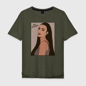 Мужская футболка хлопок Oversize с принтом Ким Кардашьян / Kim Kardashian в городе Новоалтайск, 100% хлопок | свободный крой, круглый ворот, “спинка” длиннее передней части | kim kardashian | девушка | знаменитости | кардашьян | ким кардашьян | ким кардашян | люди | мулатка | портрет | фотомодель