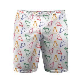 Мужские шорты спортивные с принтом Linux Ядро Пингвин ,  |  | linux | logo | os | в топе | в тренде | компьютер | линукс | логотип | операционная система | ос | пингвин | технологии | топ