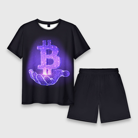 Мужской костюм с шортами 3D с принтом BITCOIN IN HAND | БИТКОИН в Санкт-Петербурге,  |  | bitcoin | btc | coin | биткоин | биткойн | валюта | деньги | криптовалюта | монета | платёжная система | технология