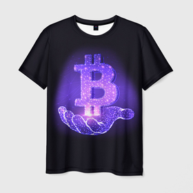 Мужская футболка 3D с принтом BITCOIN IN HAND | БИТКОИН в Кировске, 100% полиэфир | прямой крой, круглый вырез горловины, длина до линии бедер | Тематика изображения на принте: bitcoin | btc | coin | биткоин | биткойн | валюта | деньги | криптовалюта | монета | платёжная система | технология