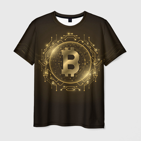 Мужская футболка 3D с принтом БИТКОИН | КРИПТОВАЛЮТА в Кировске, 100% полиэфир | прямой крой, круглый вырез горловины, длина до линии бедер | Тематика изображения на принте: bitcoin | btc | coin | биткоин | биткойн | валюта | деньги | криптовалюта | монета | платёжная система | технология