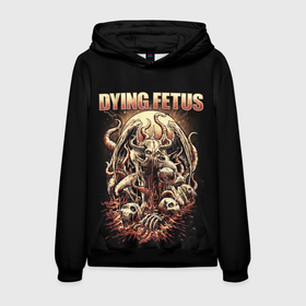 Мужская толстовка 3D с принтом Dying Fetus в Екатеринбурге, 100% полиэстер | двухслойный капюшон со шнурком для регулировки, мягкие манжеты на рукавах и по низу толстовки, спереди карман-кенгуру с мягким внутренним слоем. | Тематика изображения на принте: death metal | dying fetus | грайндкор | группы | метал | музыка | рок