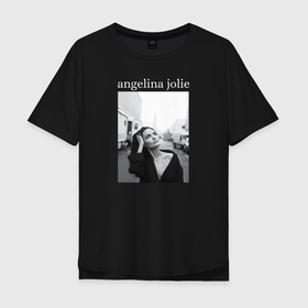 Мужская футболка хлопок Oversize с принтом Angelina Jolie , 100% хлопок | свободный крой, круглый ворот, “спинка” длиннее передней части | angelina jolie | актриса | анджелина джоли | кинорежиссёр | продюсер | сценаристка | телеведущая | фотомодель